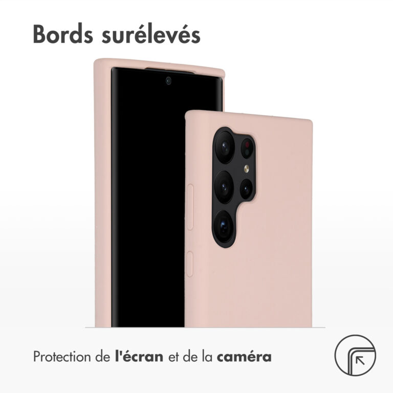 Accezz Liquid Silicone Backcover Samsung Galaxy S23 Ultra - Roze - Afbeelding 5