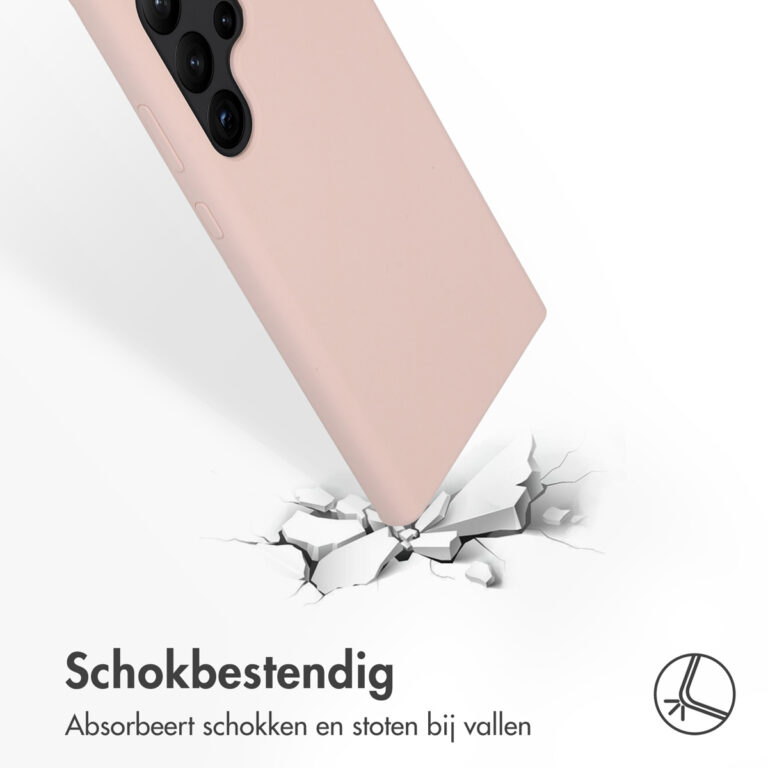 Accezz Liquid Silicone Backcover Samsung Galaxy S23 Ultra - Roze - Afbeelding 3
