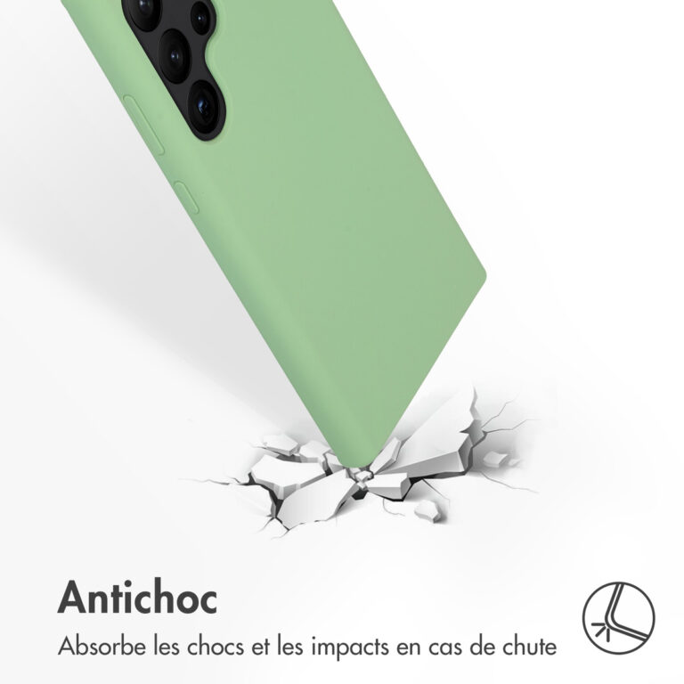 Accezz Liquid Silicone Backcover Samsung Galaxy S23 Ultra - Groen - Afbeelding 6