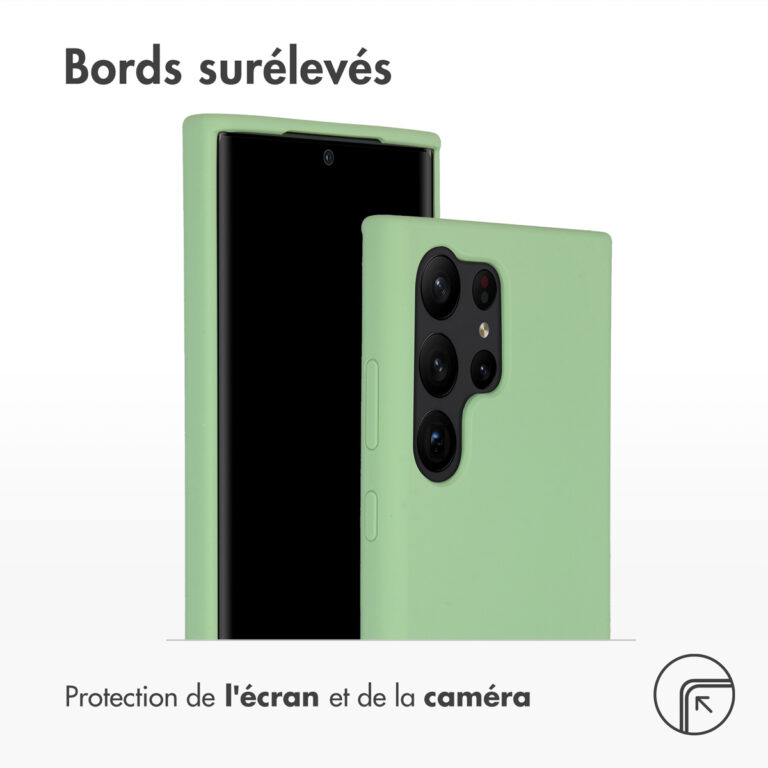 Accezz Liquid Silicone Backcover Samsung Galaxy S23 Ultra - Groen - Afbeelding 5
