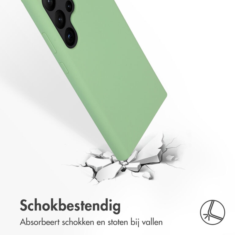 Accezz Liquid Silicone Backcover Samsung Galaxy S23 Ultra - Groen - Afbeelding 3