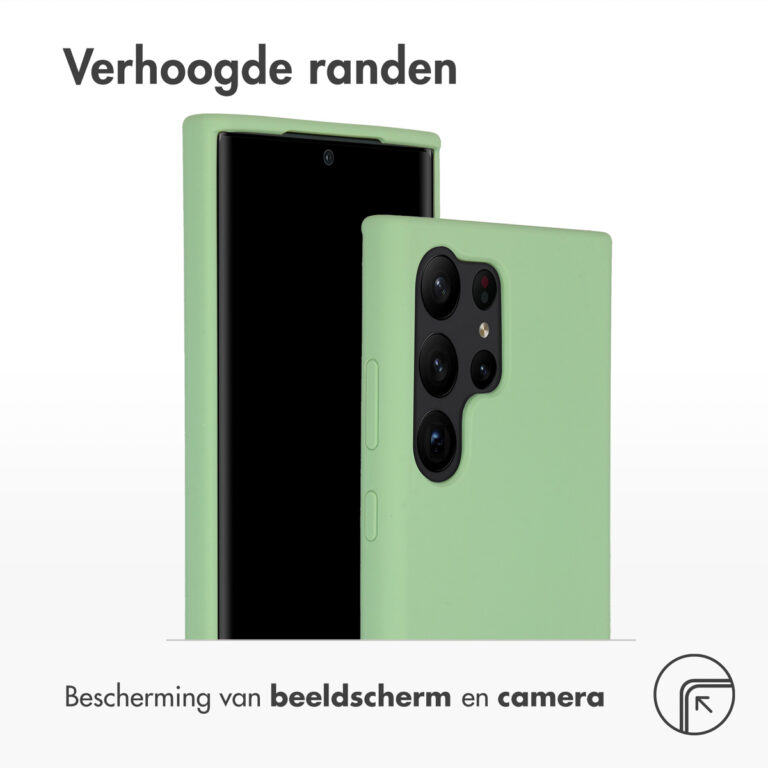 Accezz Liquid Silicone Backcover Samsung Galaxy S23 Ultra - Groen - Afbeelding 2