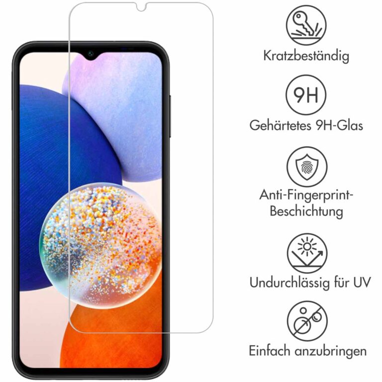 Selencia Gehard Glas Screenprotector Samsung Galaxy A14 (5G/4G) - Afbeelding 9