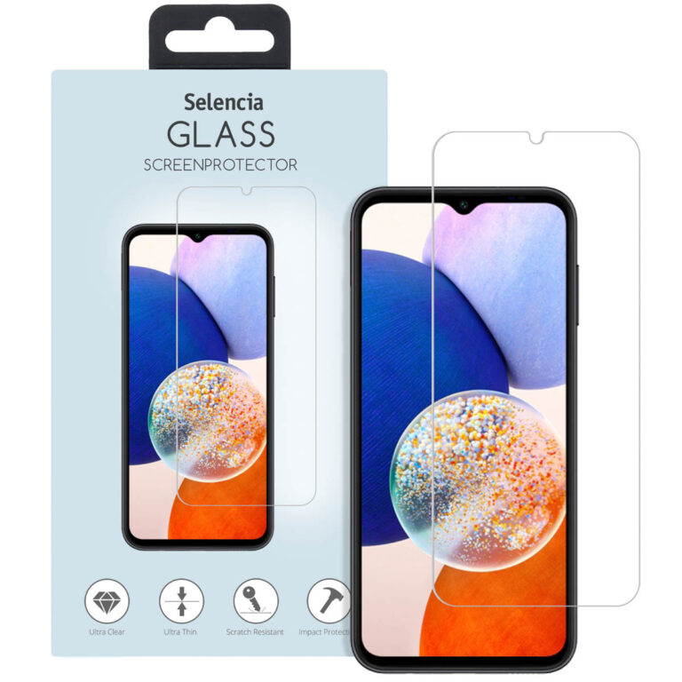 Selencia Gehard Glas Screenprotector Samsung Galaxy A14 (5G/4G) - Afbeelding 4