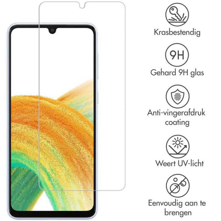 Selencia Gehard Glas Screenprotector Samsung Galaxy A34 (5G) - Afbeelding 3
