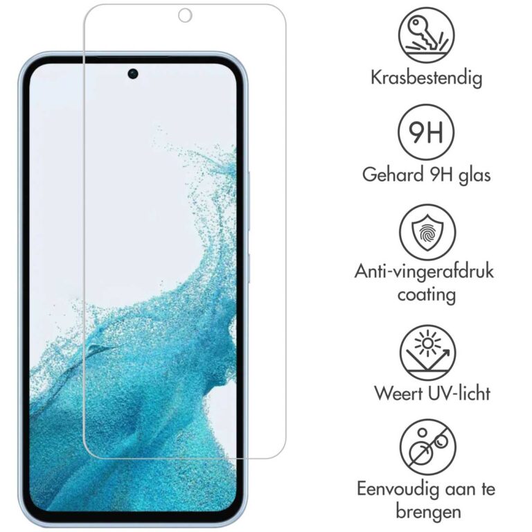 Selencia Gehard Glas Screenprotector Samsung Galaxy A54 (5G) / S23 FE - Afbeelding 3