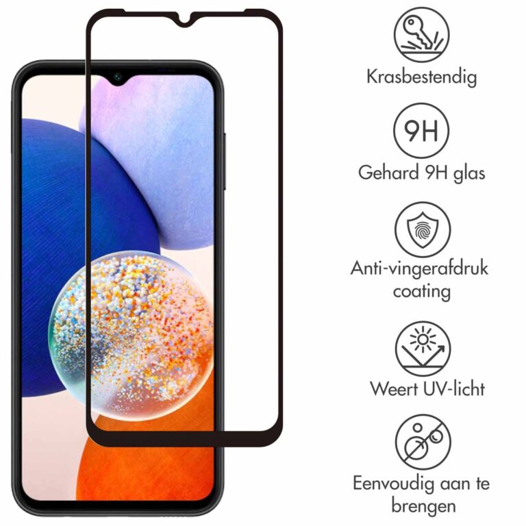 Selencia Gehard Glas Premium Screenprotector Samsung Galaxy A14 (5G/4G) - Afbeelding 2