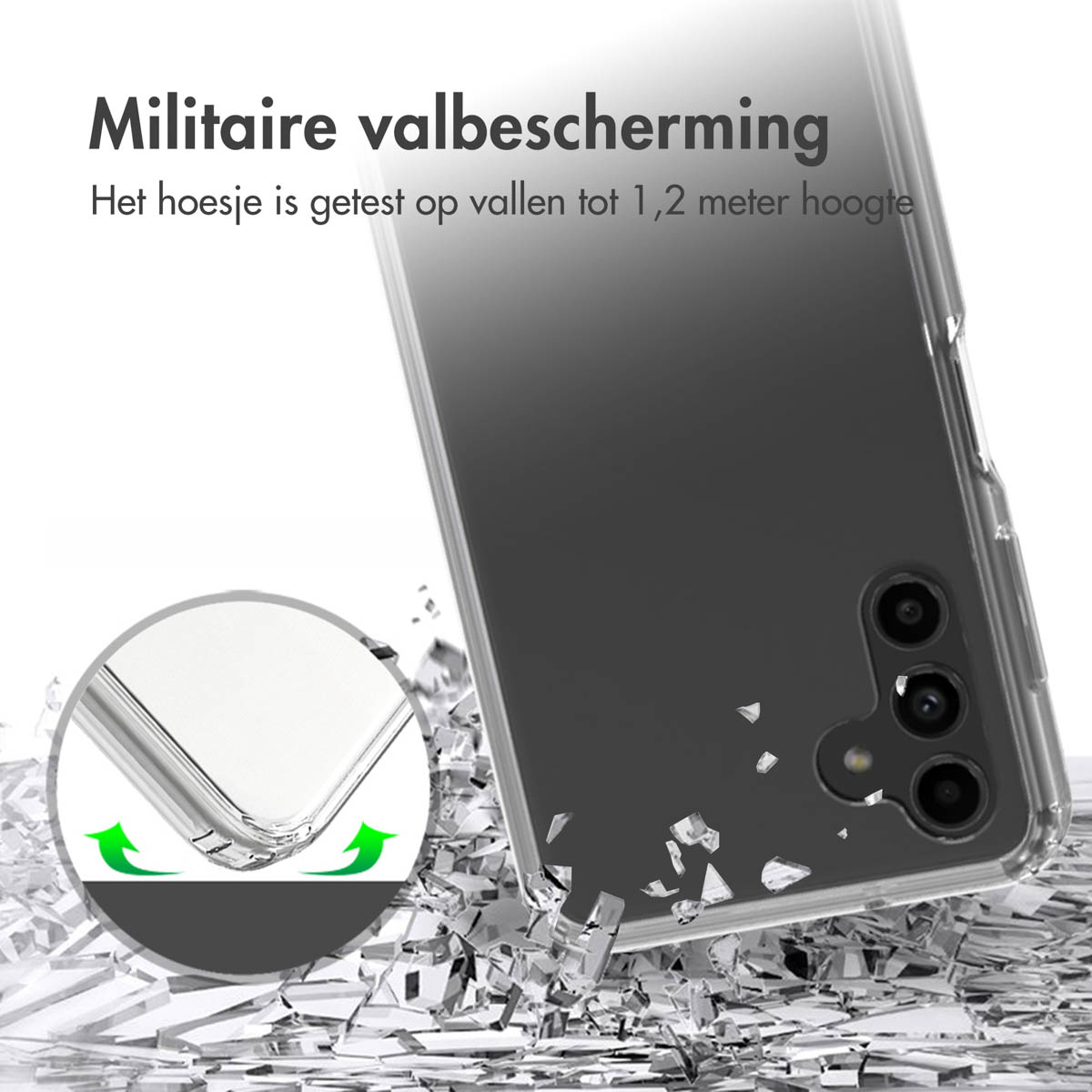 Accezz Xtreme Impact Backcover Samsung Galaxy A14 (5G/4G) - Transparant - Afbeelding 5
