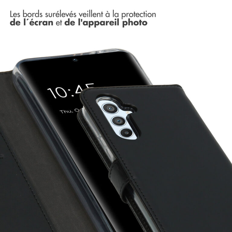 Selencia Echt Lederen Bookcase Samsung Galaxy A54 (5G) - Zwart - Afbeelding 7