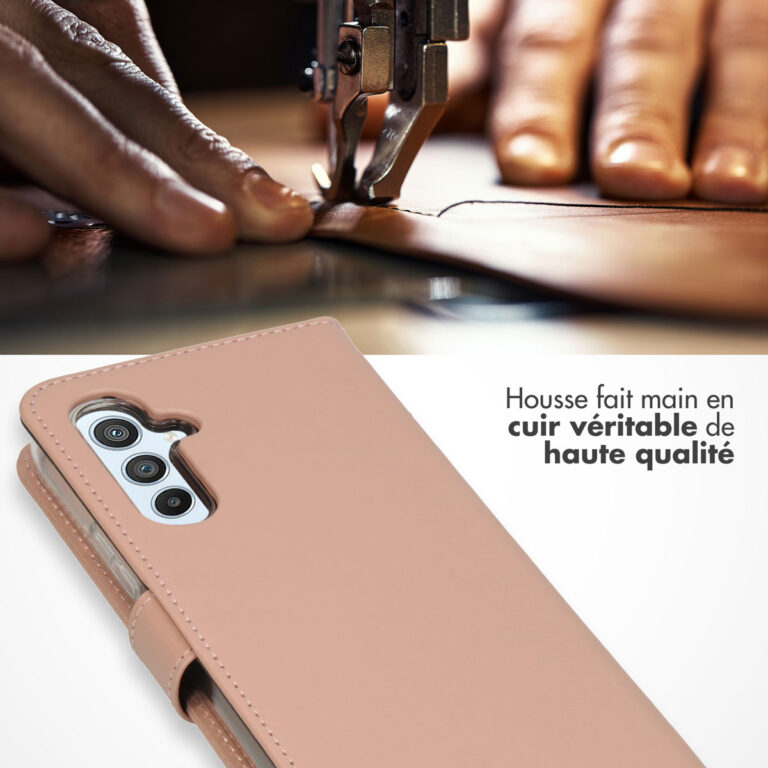 Selencia Echt Lederen Bookcase Samsung Galaxy A54 (5G) - Dusty Pink - Afbeelding 8