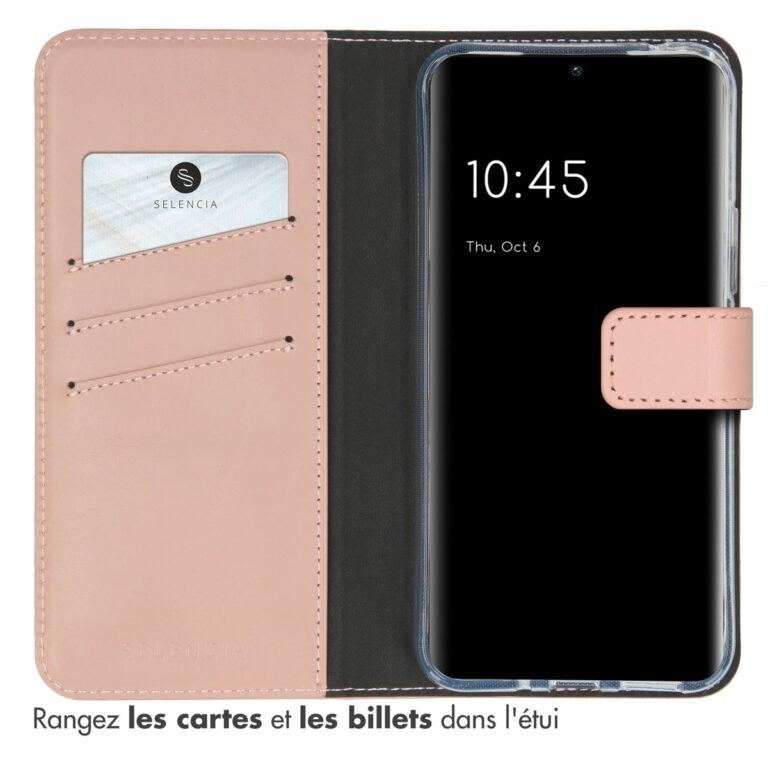 Selencia Echt Lederen Bookcase Samsung Galaxy A54 (5G) - Dusty Pink - Afbeelding 6