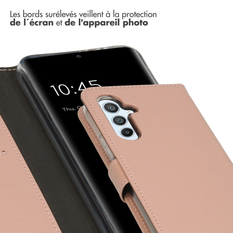 Selencia Echt Lederen Bookcase Samsung Galaxy A54 (5G) - Dusty Pink - Afbeelding 7