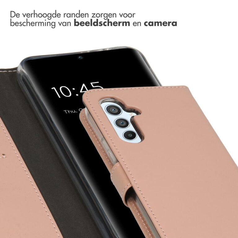 Selencia Echt Lederen Bookcase Samsung Galaxy A54 (5G) - Dusty Pink - Afbeelding 2