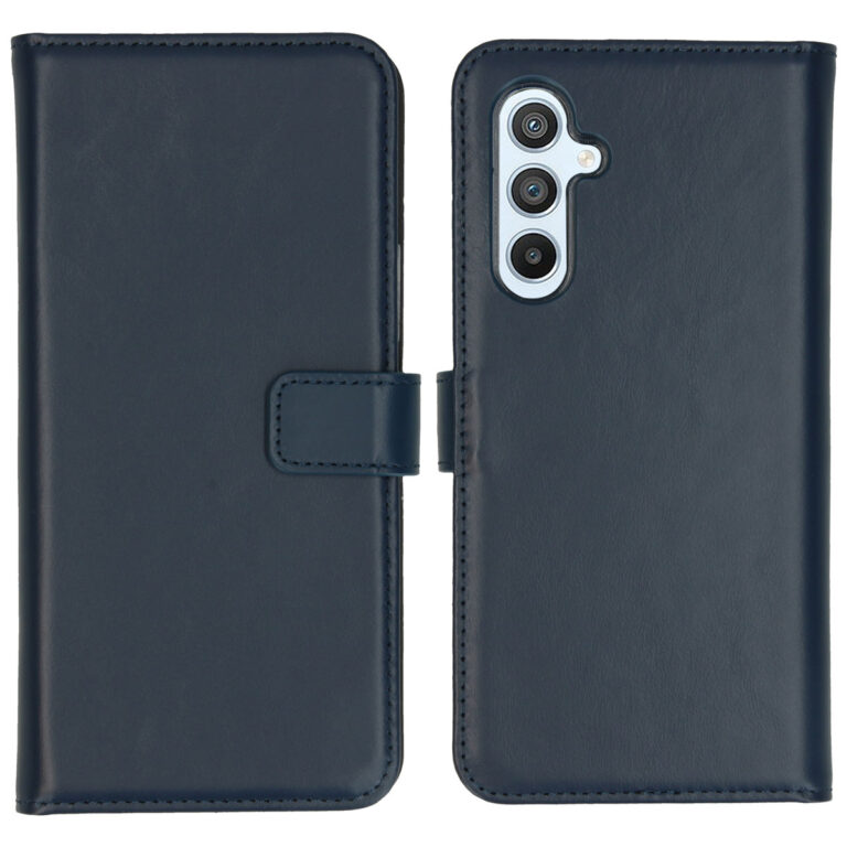 Selencia Echt Lederen Bookcase Samsung Galaxy A54 (5G) - Blauw - Afbeelding 5