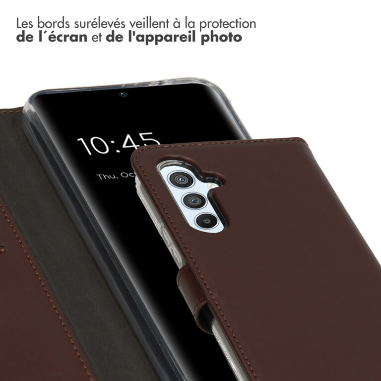 Selencia Echt Lederen Bookcase Samsung Galaxy A54 (5G) - Bruin - Afbeelding 6