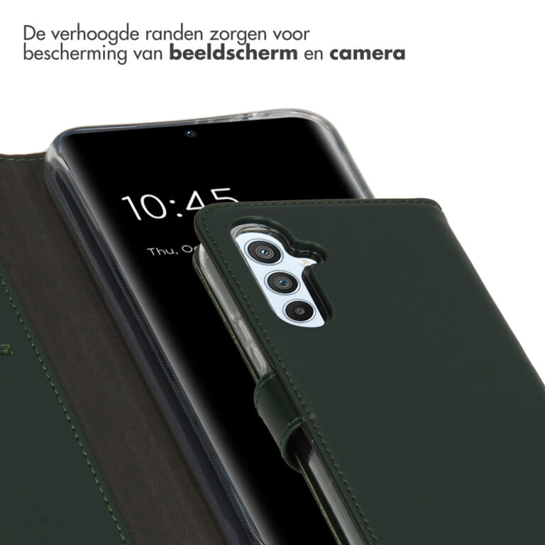 Selencia Echt Lederen Bookcase Samsung Galaxy A54 (5G) - Groen - Afbeelding 2