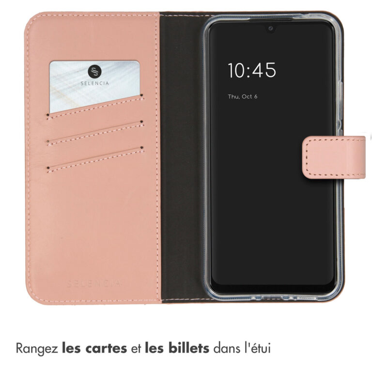 Selencia Echt Lederen Bookcase Samsung Galaxy A34 (5G) - Dusty Pink - Afbeelding 7