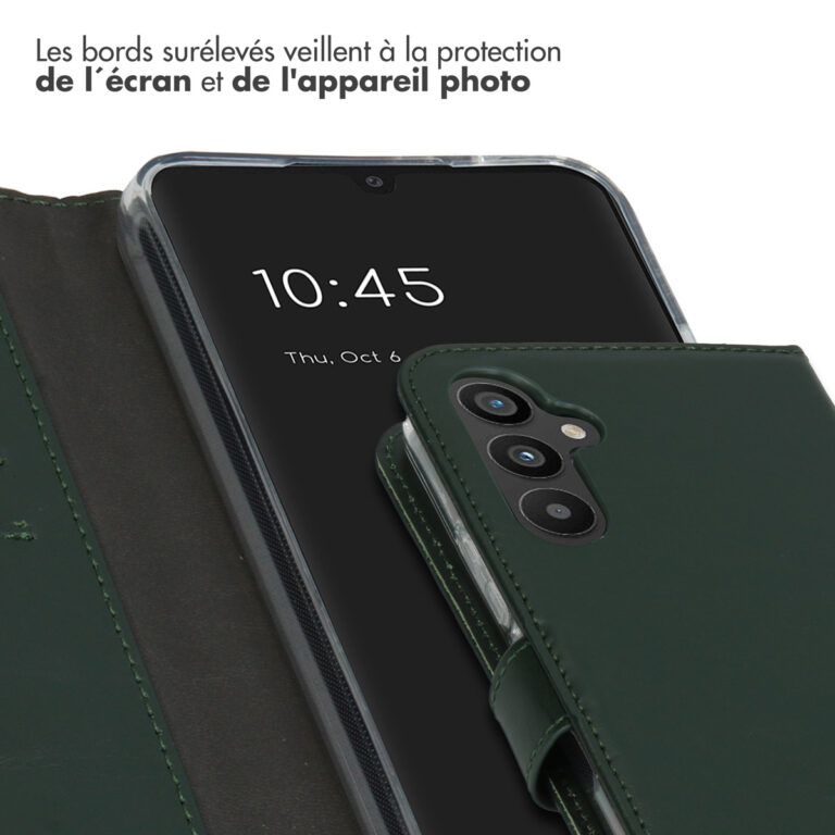 Selencia Echt Lederen Bookcase Samsung Galaxy A34 (5G) - Groen - Afbeelding 6