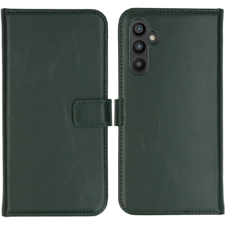 Selencia Echt Lederen Bookcase Samsung Galaxy A34 (5G) - Groen - Afbeelding 5