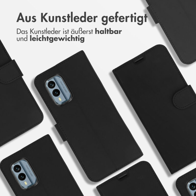 Accezz Wallet Softcase Bookcase Nokia X30 - Zwart - Afbeelding 8
