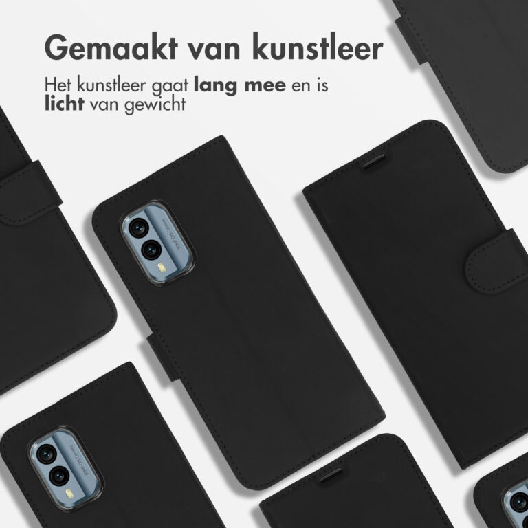 Accezz Wallet Softcase Bookcase Nokia X30 - Zwart - Afbeelding 2