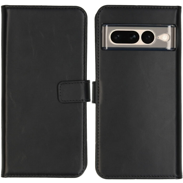 Selencia Echt Lederen Bookcase Google Pixel 7 Pro - Zwart - Afbeelding 5