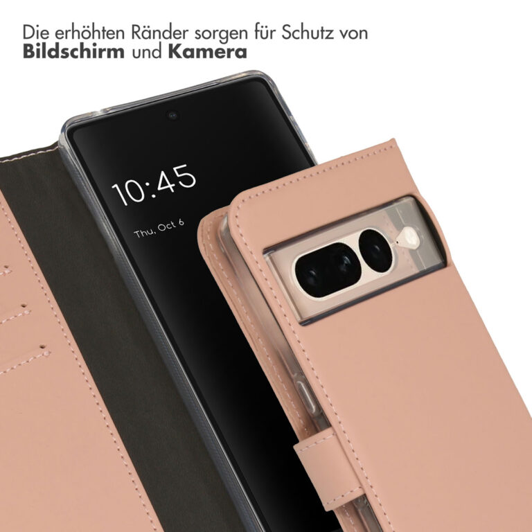 Selencia Echt Lederen Bookcase Google Pixel 7 Pro - Dusty Pink - Afbeelding 10