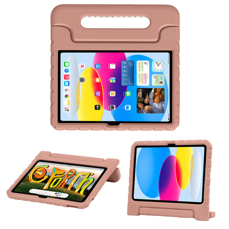 Accezz Kidsproof Backcover met handvat Apple iPad 11 (2025) 11 inch / iPad 10 (2022) 10.9 inch - Dusty Pink - Afbeelding 10