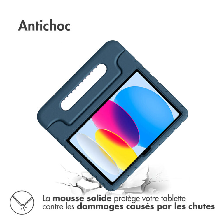 Accezz Kidsproof Backcover met handvat Apple iPad 11 (2025) 11 inch / iPad 10 (2022) 10.9 inch - Donkerblauw - Afbeelding 6