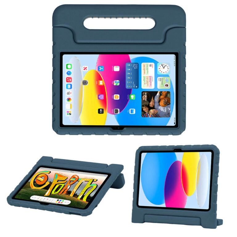 Accezz Kidsproof Backcover met handvat Apple iPad 11 (2025) 11 inch / iPad 10 (2022) 10.9 inch - Donkerblauw - Afbeelding 5
