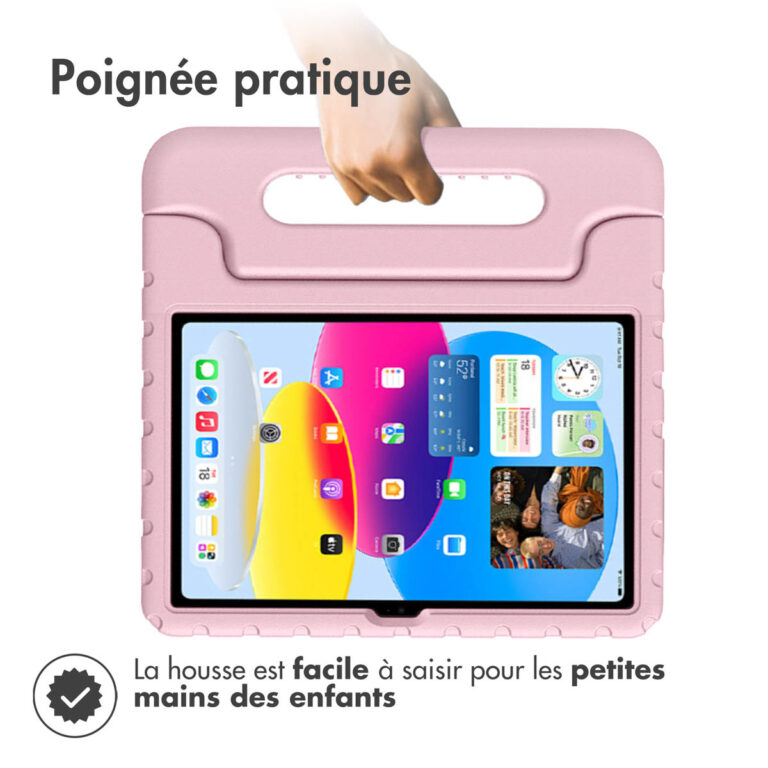 Accezz Kidsproof Backcover met handvat Apple iPad 11 (2025) 11 inch / iPad 10 (2022) 10.9 inch - Lichtroze - Afbeelding 7