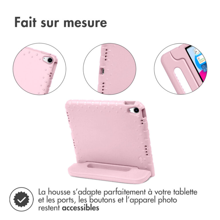 Accezz Kidsproof Backcover met handvat Apple iPad 11 (2025) 11 inch / iPad 10 (2022) 10.9 inch - Lichtroze - Afbeelding 8