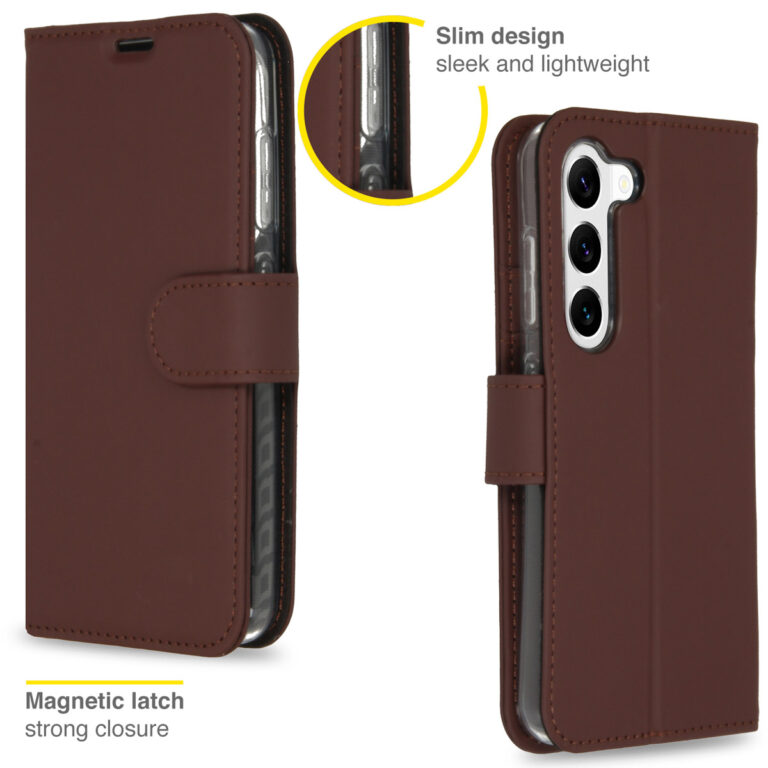 Accezz Wallet Softcase Bookcase Samsung Galaxy S23 Plus - Bruin - Afbeelding 3