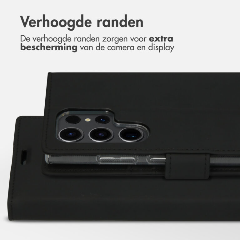 Accezz Wallet Softcase Bookcase Samsung Galaxy S23 Ultra - Zwart - Afbeelding 3