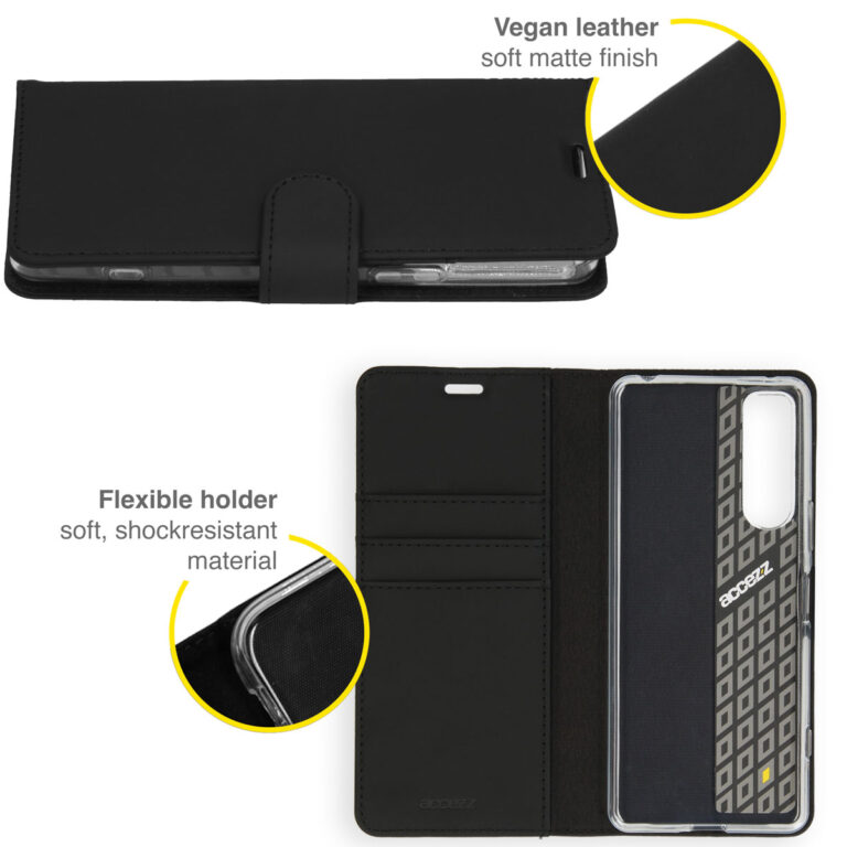 Accezz Wallet Softcase Bookcase Sony Xperia 5 IV - Zwart - Afbeelding 2
