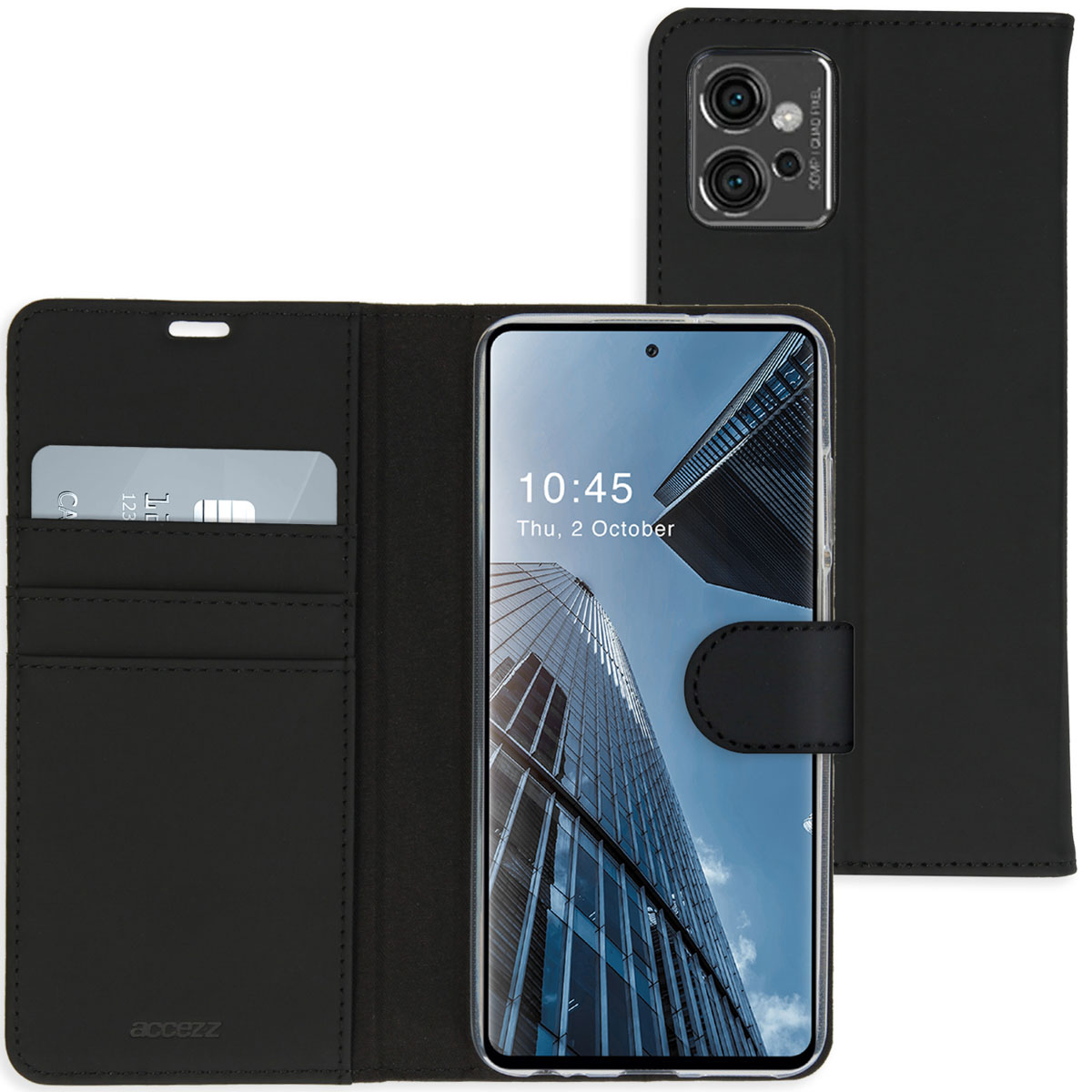 Accezz Wallet Softcase Bookcase Motorola Moto G32 – Zwart