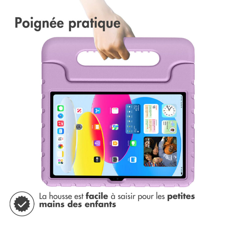 Accezz Kidsproof Backcover met handvat Apple iPad 11 (2025) 11 inch / iPad 10 (2022) 10.9 inch - Lila - Afbeelding 8