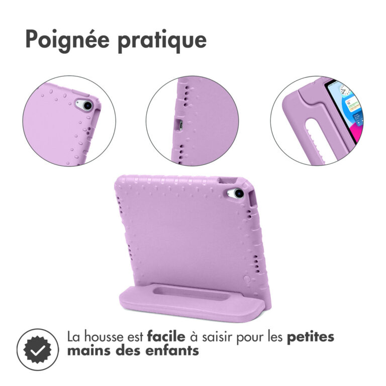 Accezz Kidsproof Backcover met handvat Apple iPad 11 (2025) 11 inch / iPad 10 (2022) 10.9 inch - Lila - Afbeelding 7