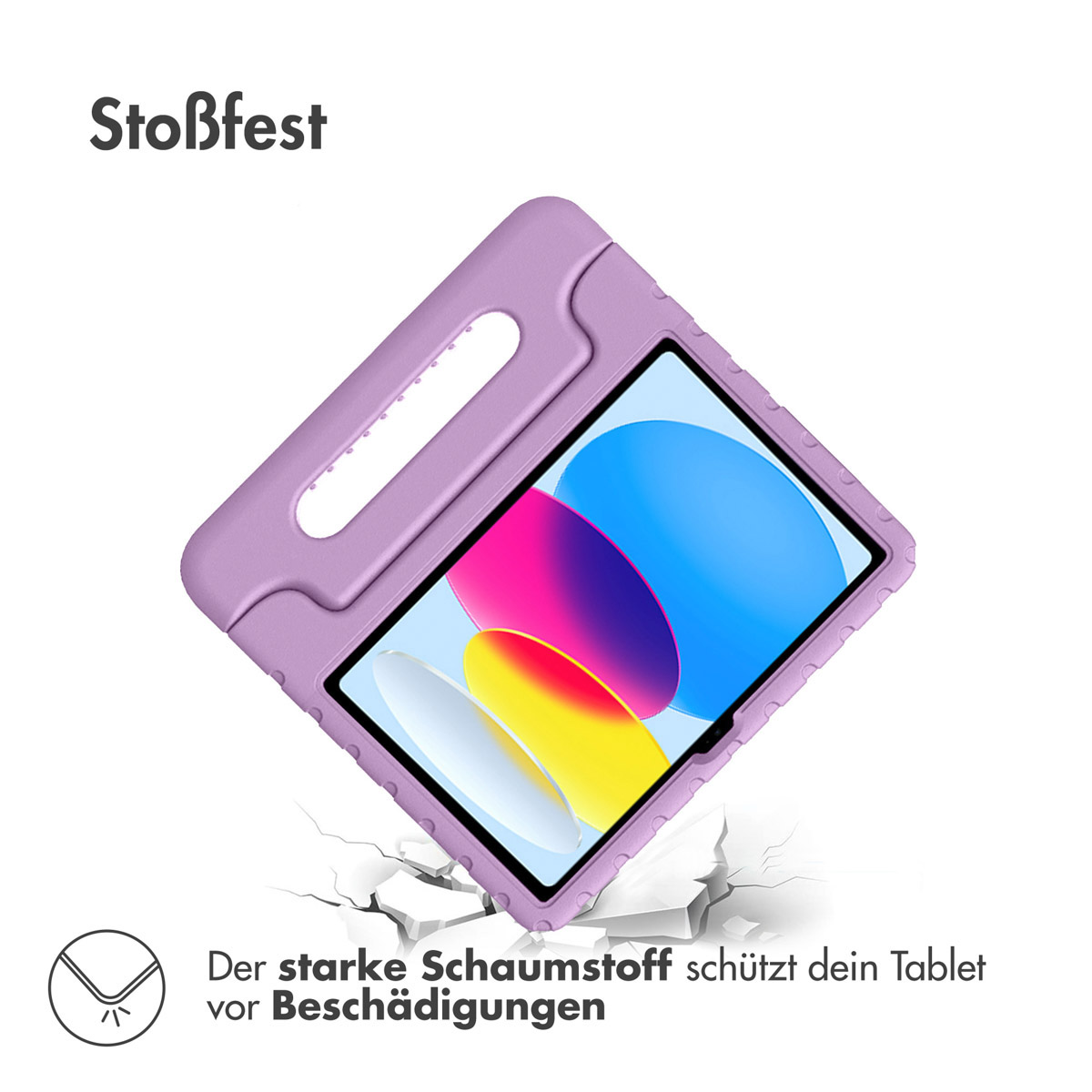 Accezz Kidsproof Backcover met handvat Apple iPad 11 (2025) 11 inch A16 / iPad 10 (2022) 10.9 inch - Lila - Afbeelding 4