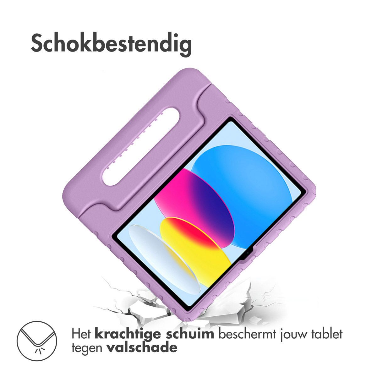 Accezz Kidsproof Backcover met handvat Apple iPad 11 (2025) 11 inch A16 / iPad 10 (2022) 10.9 inch - Lila - Afbeelding 6