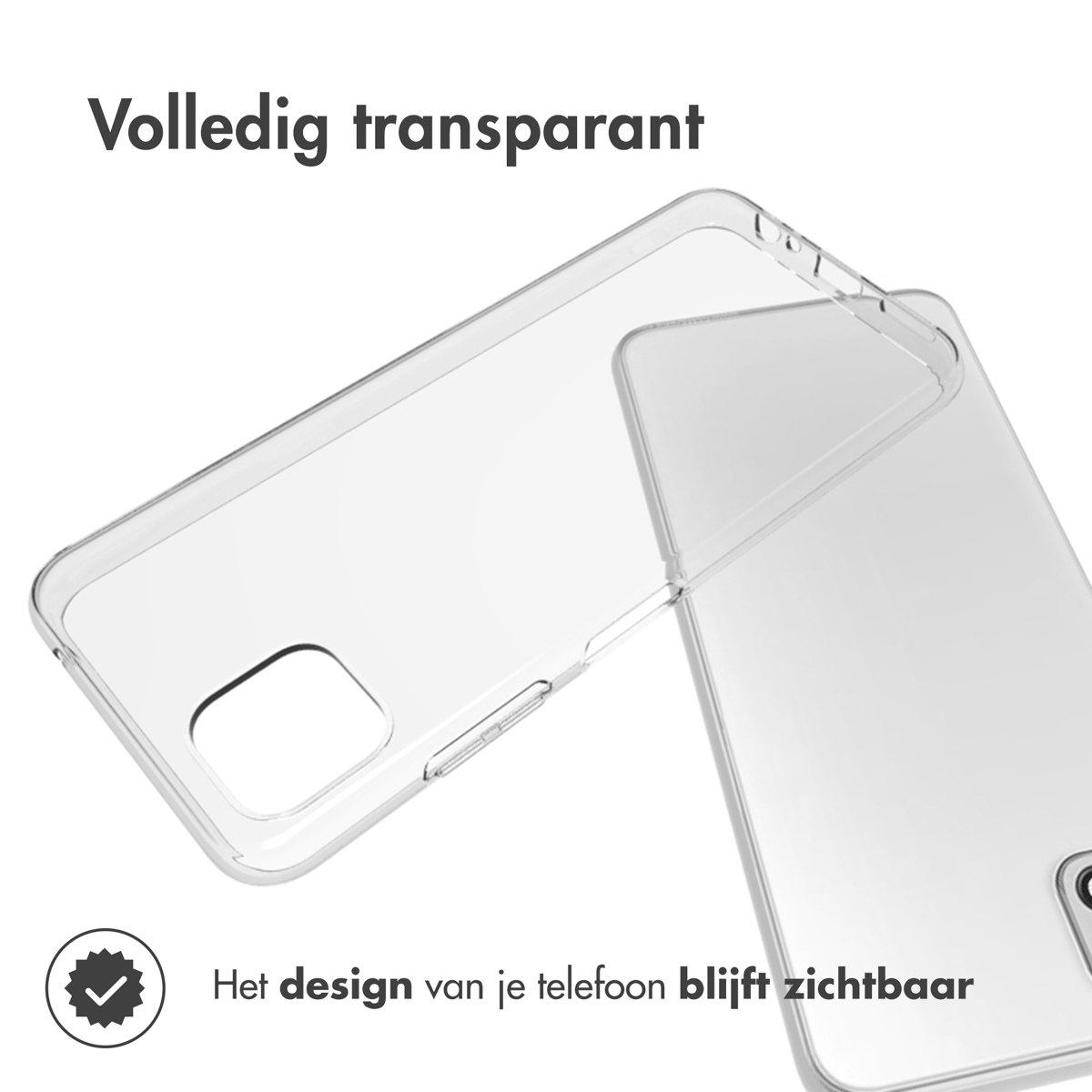 Accezz Clear Backcover Samsung Galaxy A22 (5G) - Transparant - Afbeelding 4