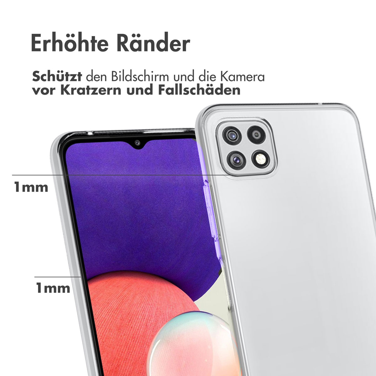 Accezz Clear Backcover Samsung Galaxy A22 (5G) - Transparant - Afbeelding 5