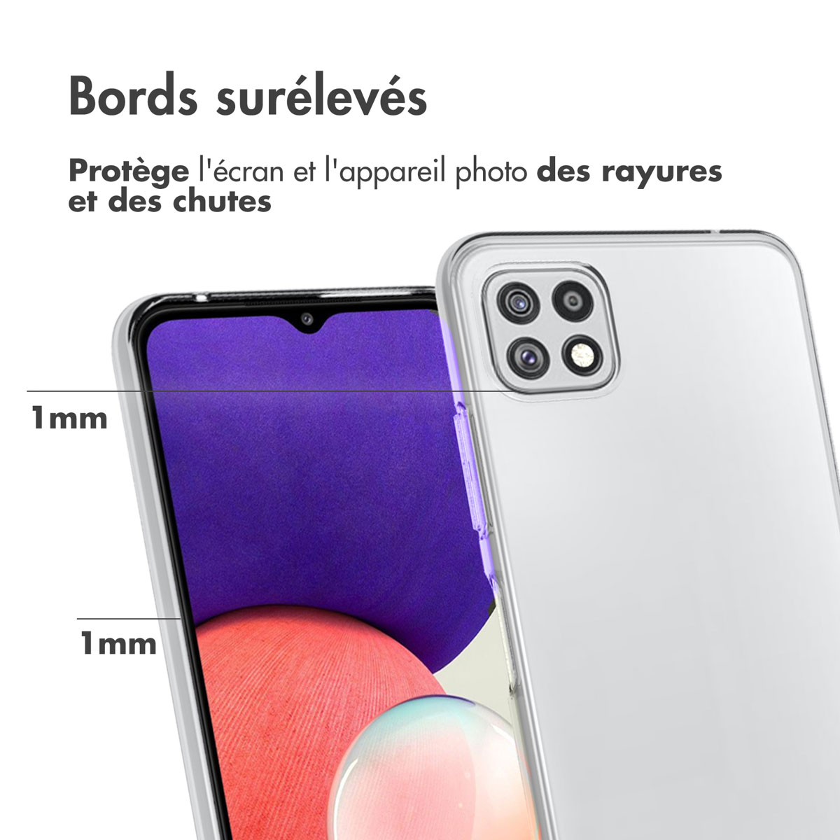 Accezz Clear Backcover Samsung Galaxy A22 (5G) - Transparant - Afbeelding 6