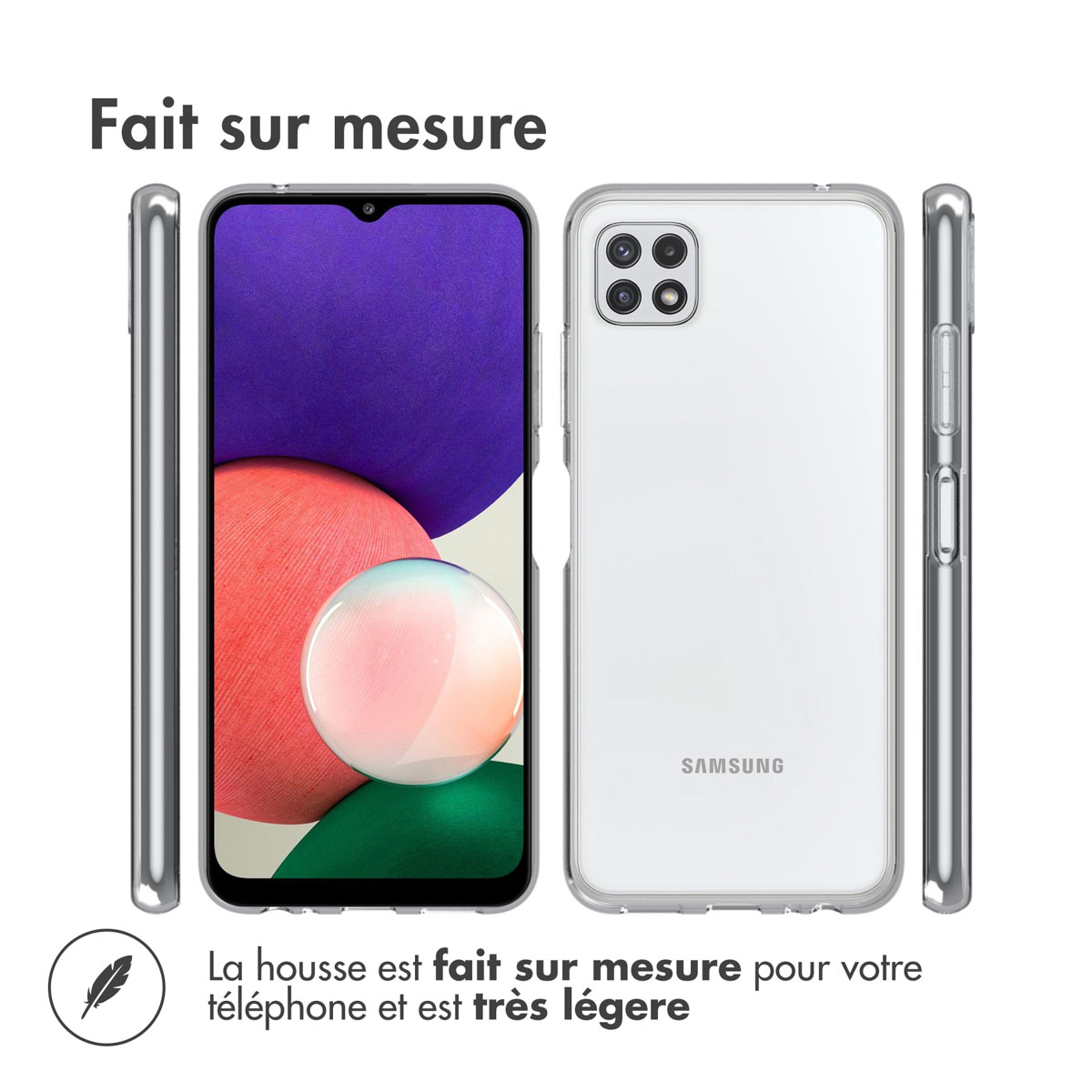 Accezz Clear Backcover Samsung Galaxy A22 (5G) - Transparant - Afbeelding 9