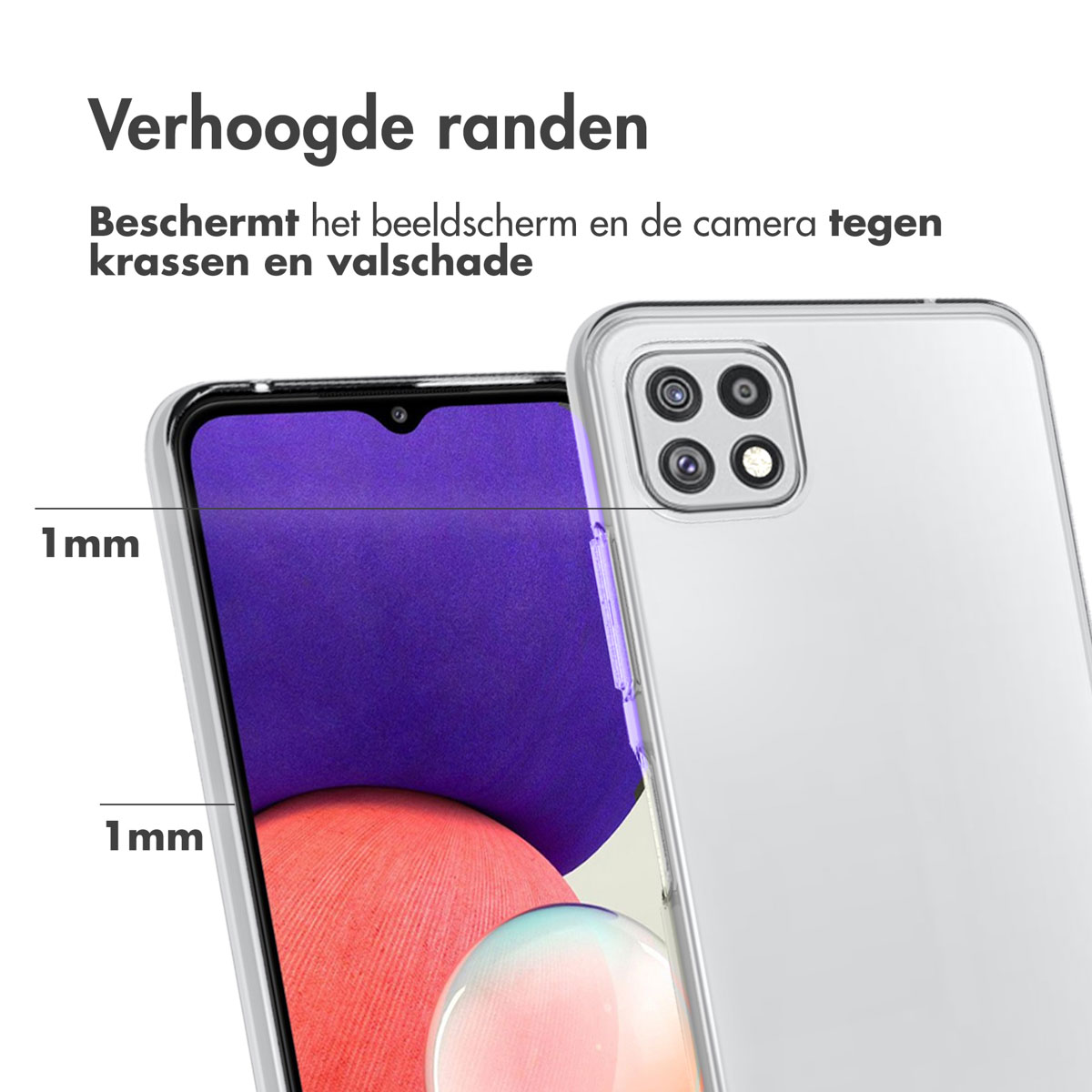 Accezz Clear Backcover Samsung Galaxy A22 (5G) - Transparant - Afbeelding 7