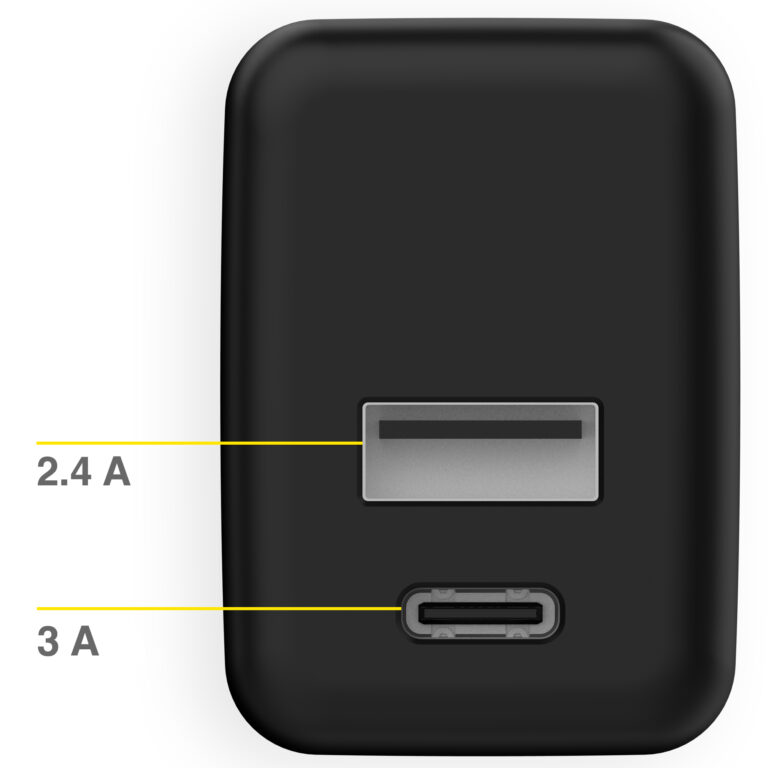 Accezz Wall Charger - Oplader - USB-C en USB aansluiting - Power Delivery - 20 Watt - Black - Afbeelding 4