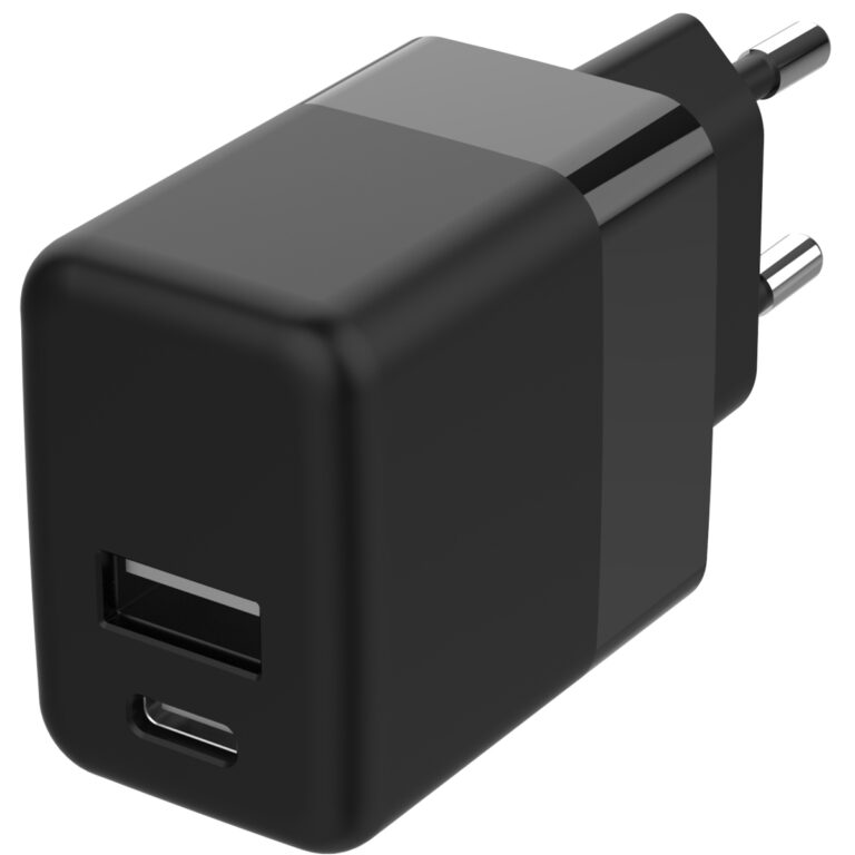 Accezz Wall Charger - Oplader - USB-C en USB aansluiting - Power Delivery - 20 Watt - Black - Afbeelding 3