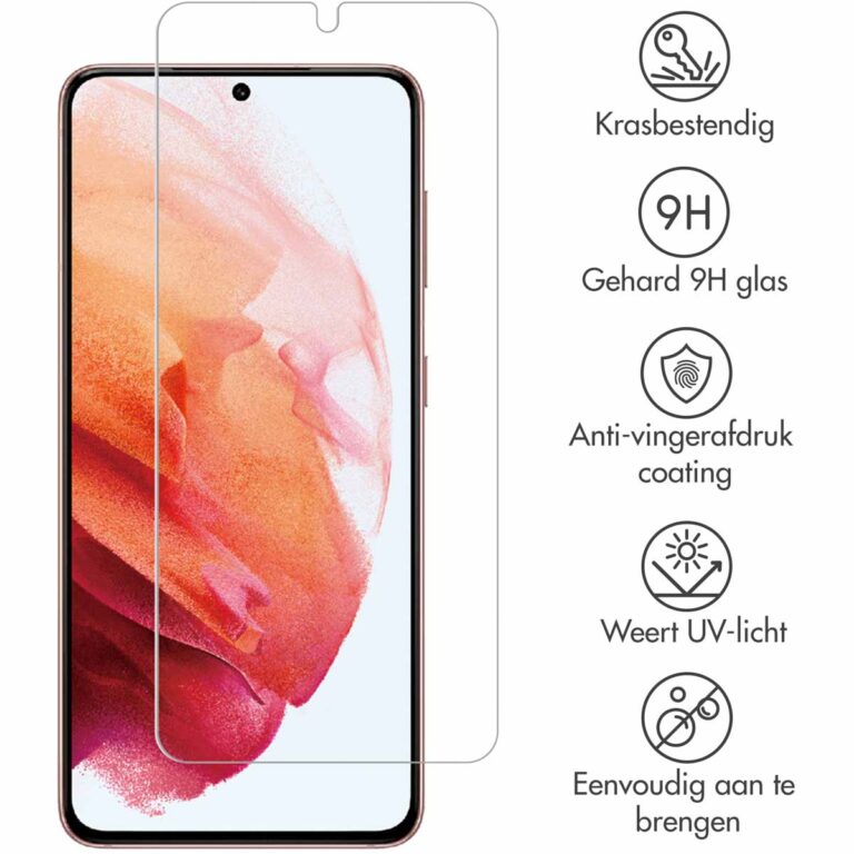 Selencia Gehard Glas Screenprotector Samsung Galaxy S21 - Afbeelding 2
