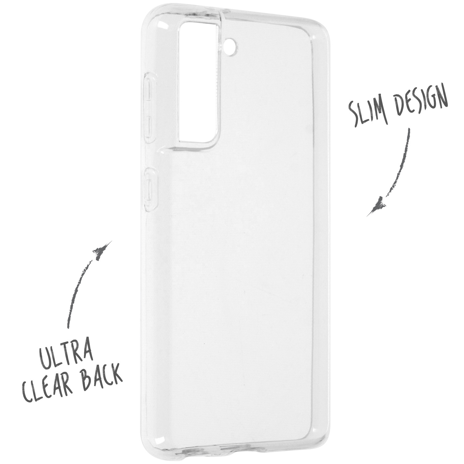 Accezz Clear Backcover Samsung Galaxy S21 FE - Transparant - Afbeelding 2