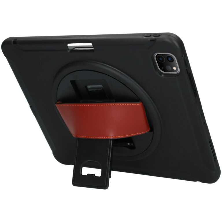 Defender Backcover met strap Apple iPad Pro 12.9 (2022) / Pro 12.9 (2021) - Zwart - Afbeelding 3